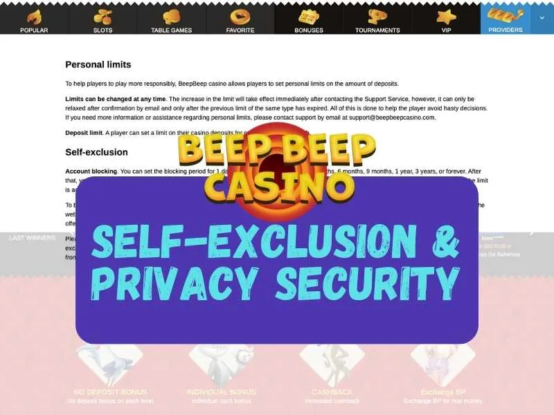 Juego seguro en Beep Beep Casino