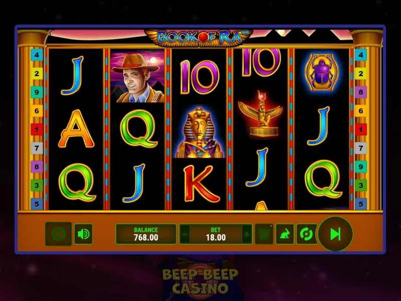 Design and gameplay in Book of Ra