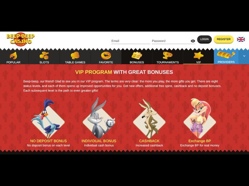 Beep Beep Casino VIP Program
