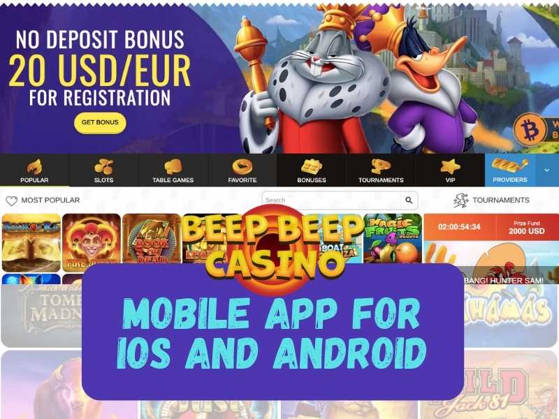 Beep Beep Casino mobile Anwendung