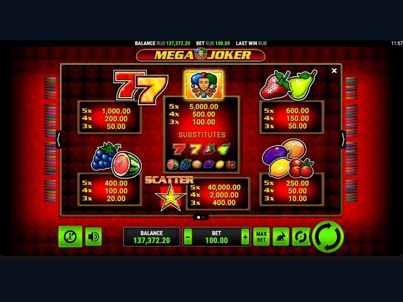 играть в Mega Joker на деньги